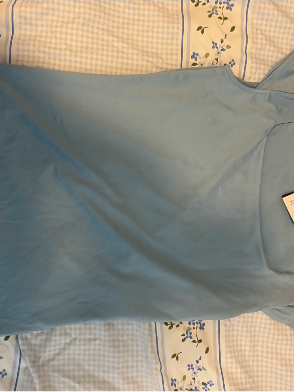 Light Blue Women's V-Neck Blouse